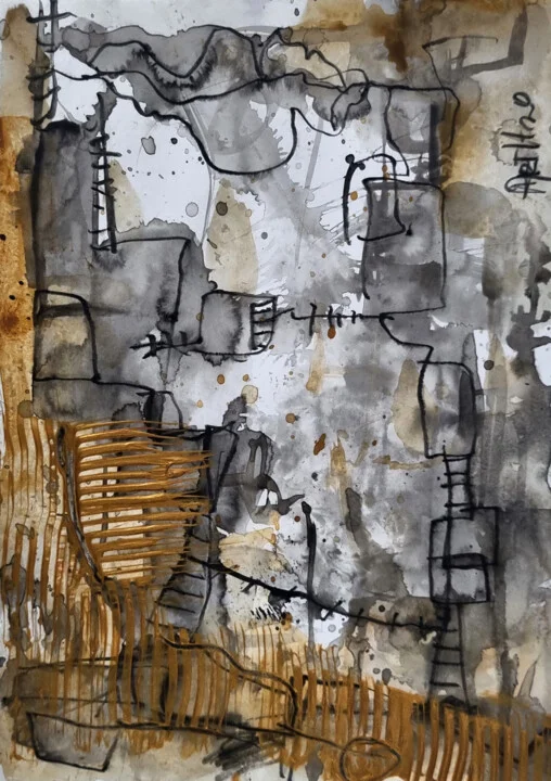 Click to view in high resolution Narrative of Freedom in Copper and Grey