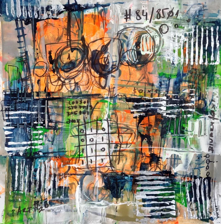 Click to view in high resolution Retro Code Tribute in Burnt Orange and Green