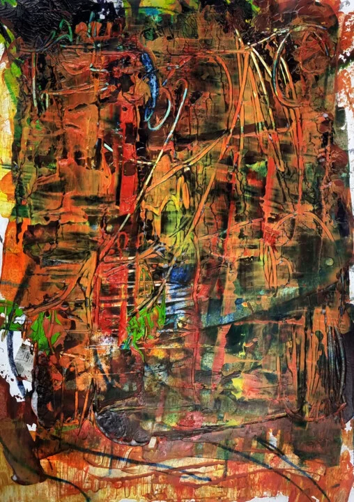 Click to view in high resolution Burnt Orange and Rust Abstract Exploration