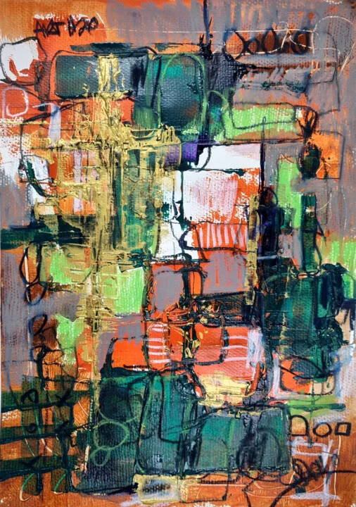 Click to view in high resolution Orange and Green Urban Layering