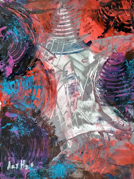 Click to view in high resolution Dynamic Red and Blue Concentric Vortex