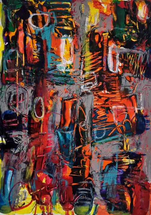 Click to view in high resolution Bold Urban Inferno with Textural Depth