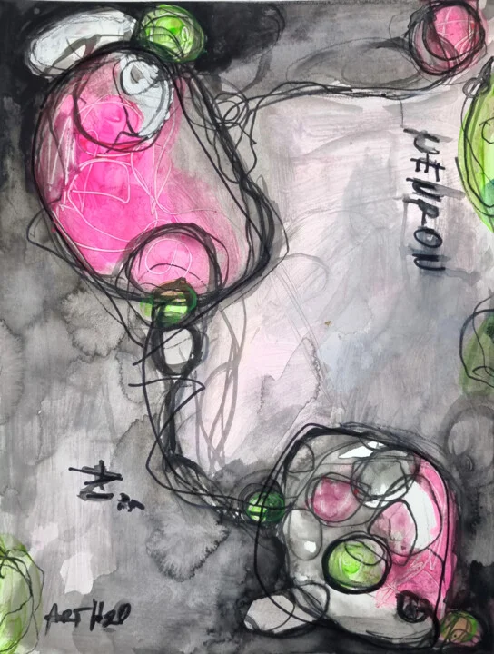 Click to view in high resolution Magenta and Green Neural Abstraction