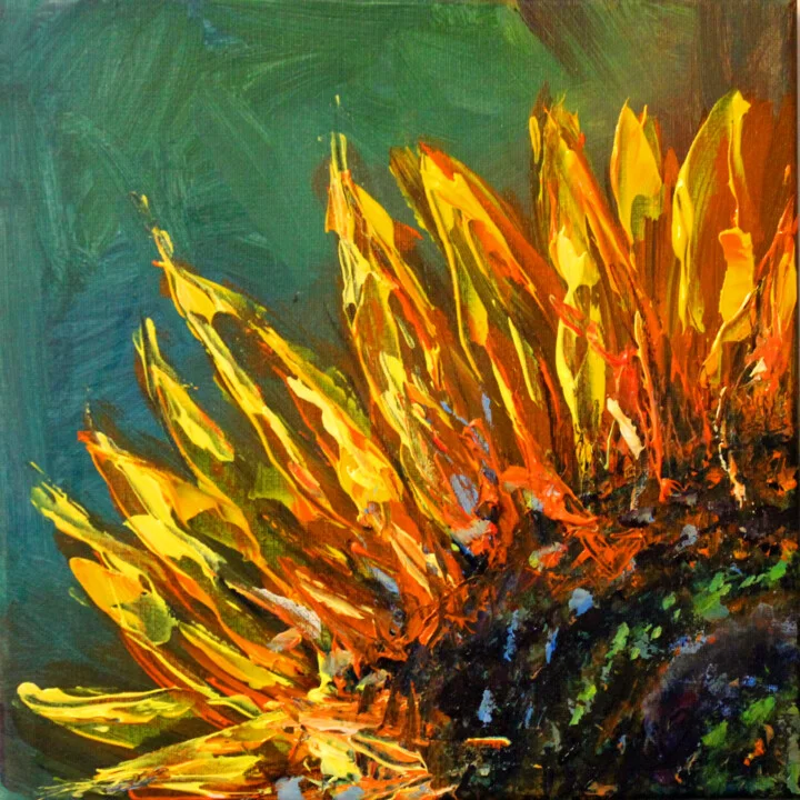 Click to view in high resolution Vibrant Sunflower Panel One