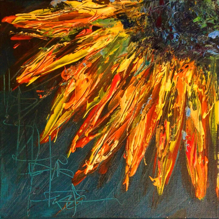 Click to view in high resolution Textured Sunflower Bottom Left Panel