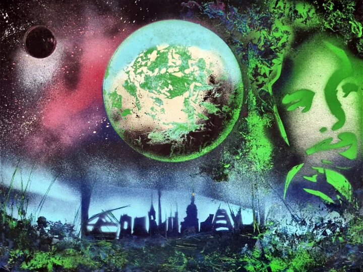 Click to view in high resolution Cosmic Bob Marley Tribute in Urban Street Art