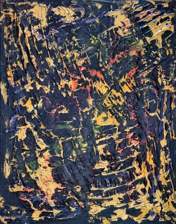 Click to view in high resolution Black and Gold Abstract Tension