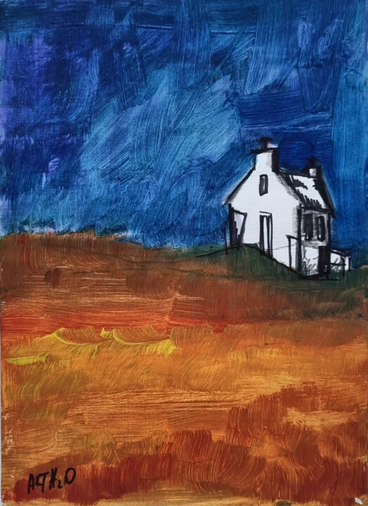 Click to view in high resolution Indigo and Rust Irish Twilight