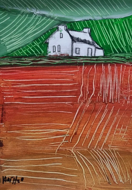 Click to view in high resolution Rusty Tones and Teal Rain