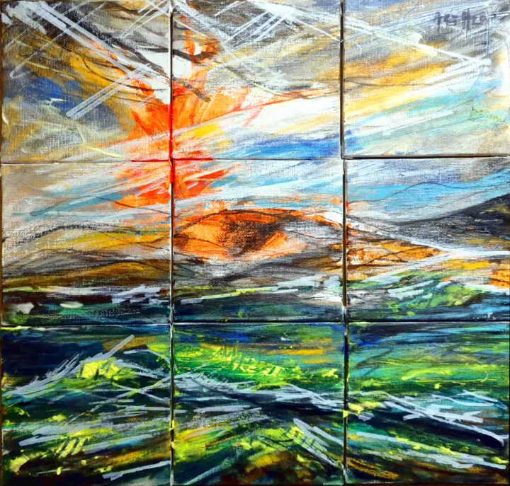 Click to view in high resolution Raw Energy of the Shattered Horizon Polyptych