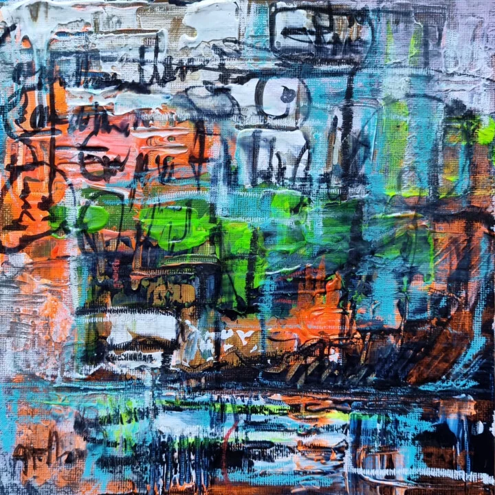 Click to view in high resolution Patchwork of Teal and Orange Urban Energy