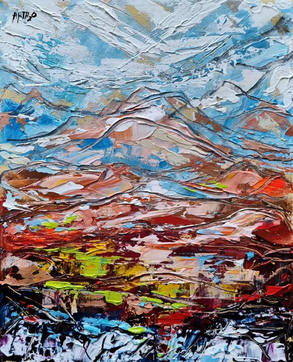 Click to view in high resolution Blue and Rust Highland Sunrise