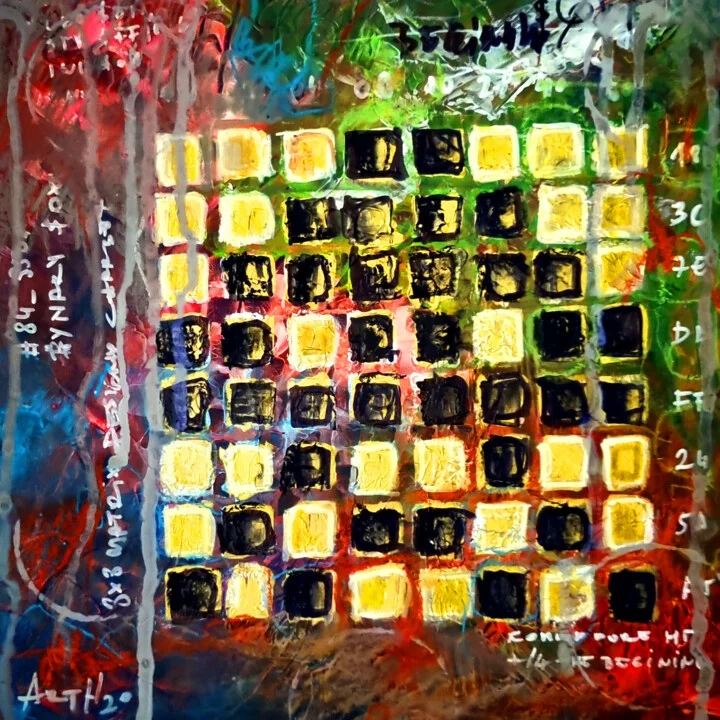 Click to view in high resolution Red Green and Black 8-Bit Matrix