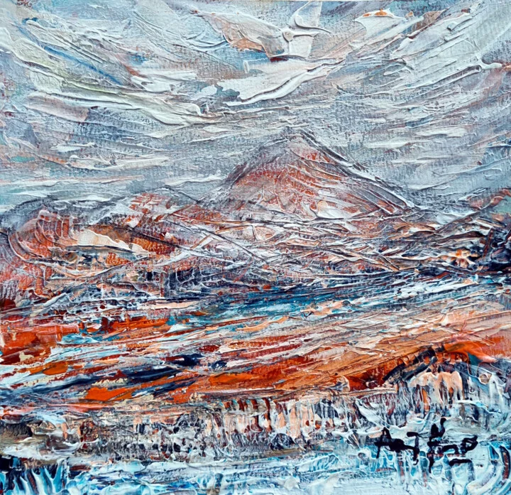 Click to view in high resolution Fiery Orange Abstract Seascape