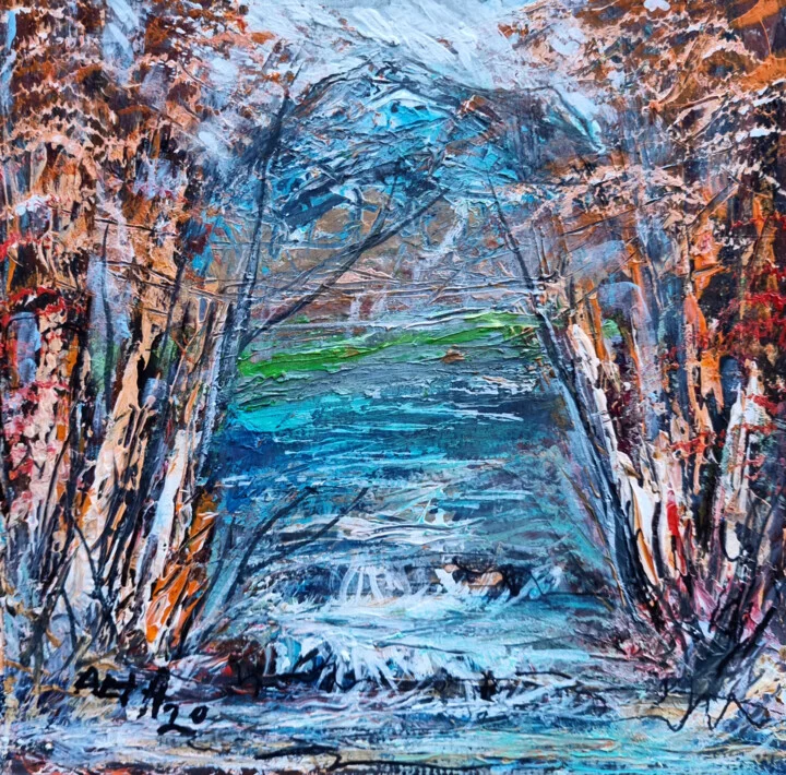 Click to view in high resolution Turquoise Glade Abstract Landscape