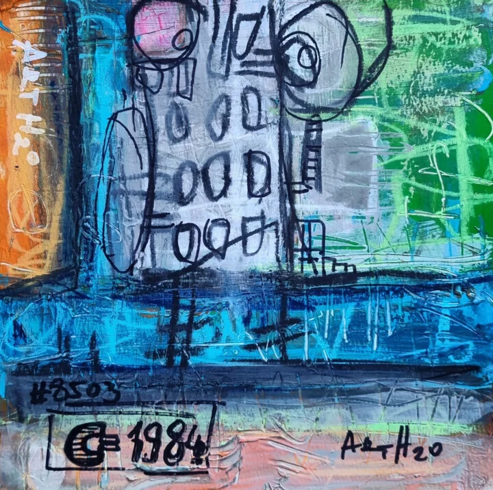 Click to view in high resolution City Sounds Abstract Architecture in Turquoise