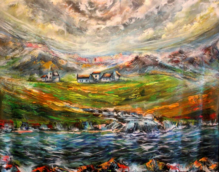 Click to view in high resolution Green and Gray Irish Landscape