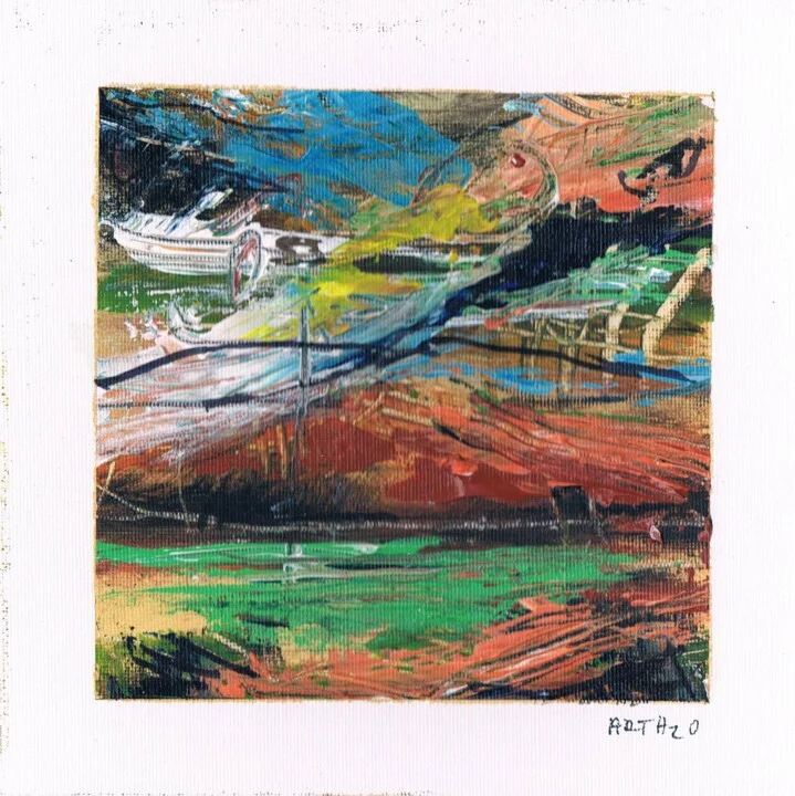 Click to view in high resolution Backyard Horizon in Blue and Green