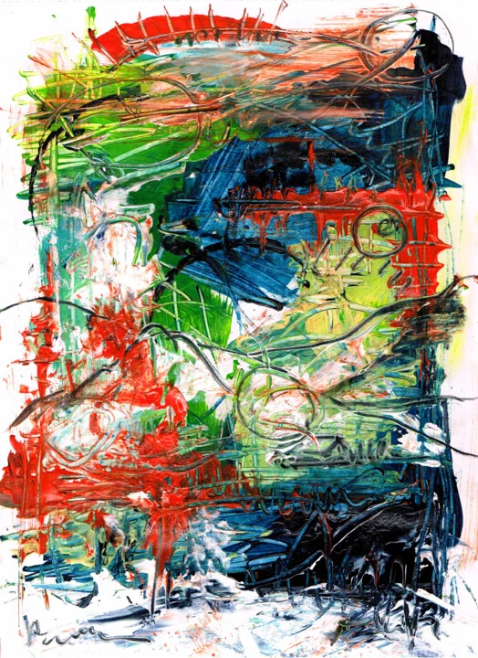 Click to view in high resolution Turbulent Waves in Cerulean and Red