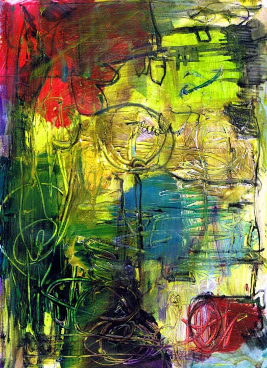 Click to view in high resolution Earthy Energy in Green and Ochre