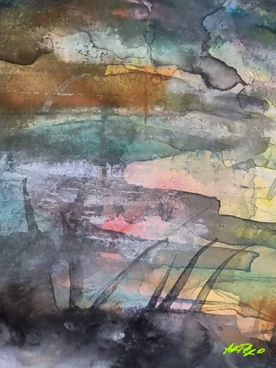 Click to view in high resolution Abstract Seascape in Muted Hues