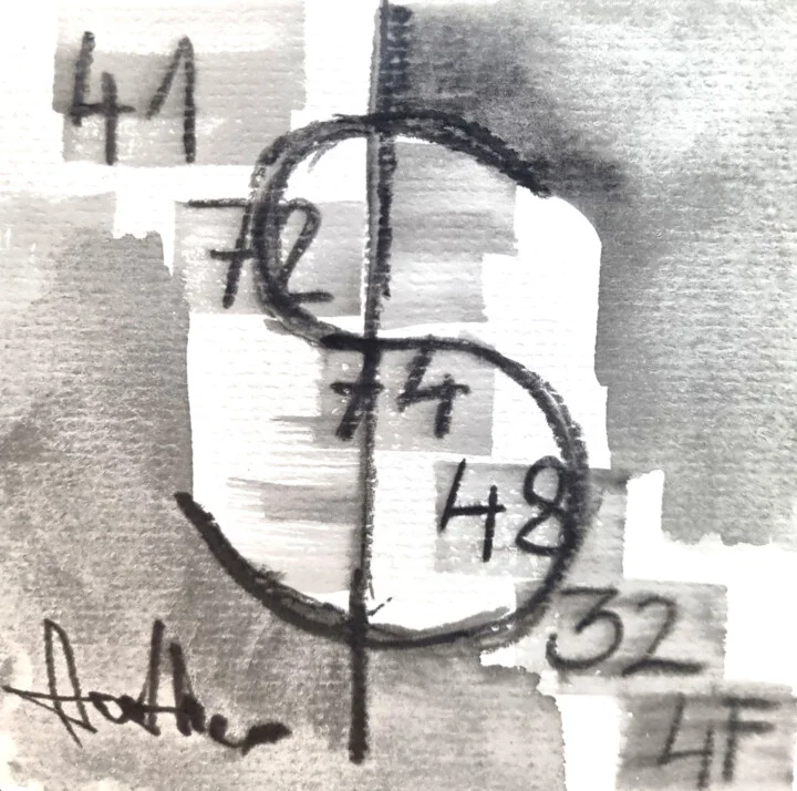 Click to view in high resolution Hex Symbol, Monochrome Pencil Sketch