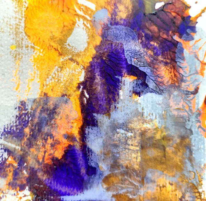 Click to view in high resolution Orange and Purple Abstract Dance