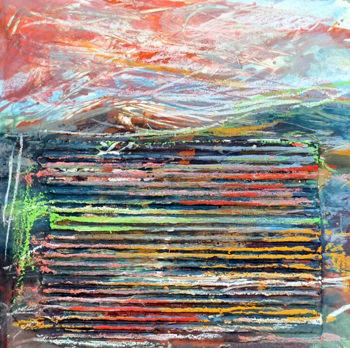 Click to view in high resolution Blue and Orange Horizon Landscape