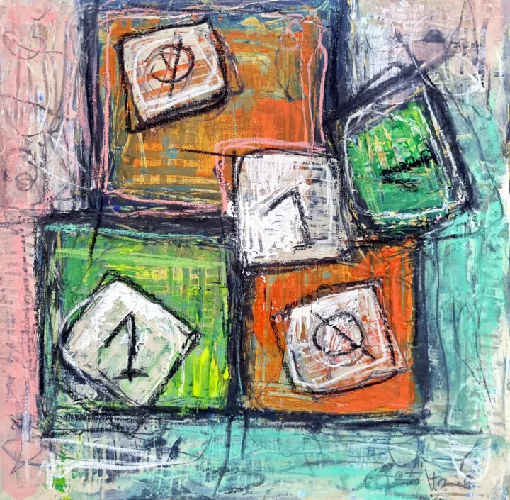 Click to view in high resolution Binary Code Art in Bright Colors