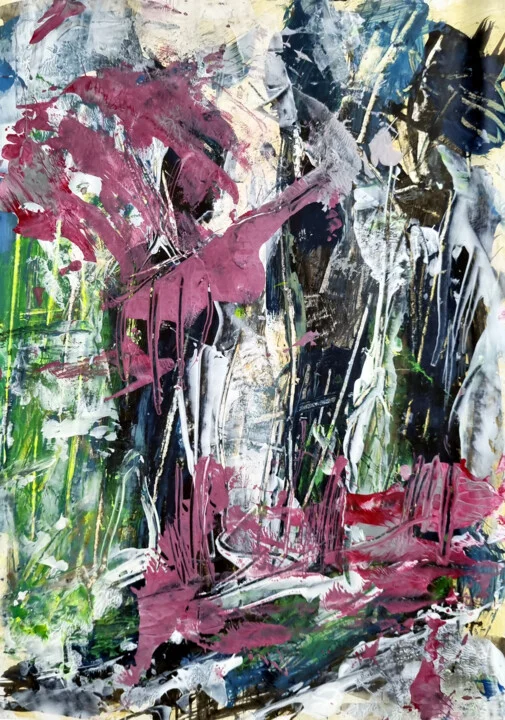 Click to view in high resolution Chaotic Green and Pink Landscape