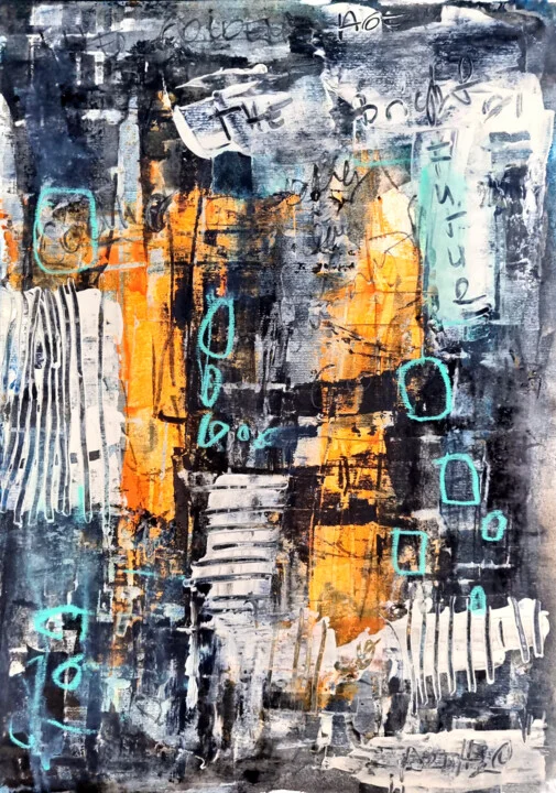 Click to view in high resolution Black and Gold Abstract Vision