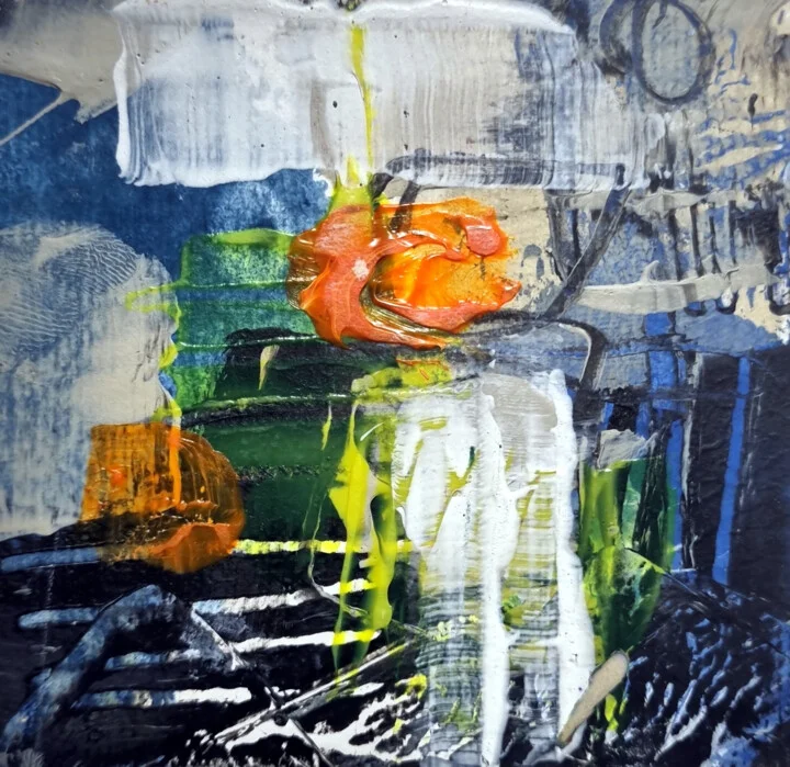 Click to view in high resolution Dynamic Orange and Blue Abstract Layers