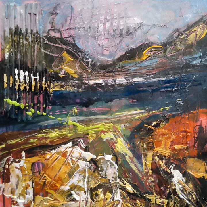 Click to view in high resolution Burnt Orange Abstract with Dynamic Movement