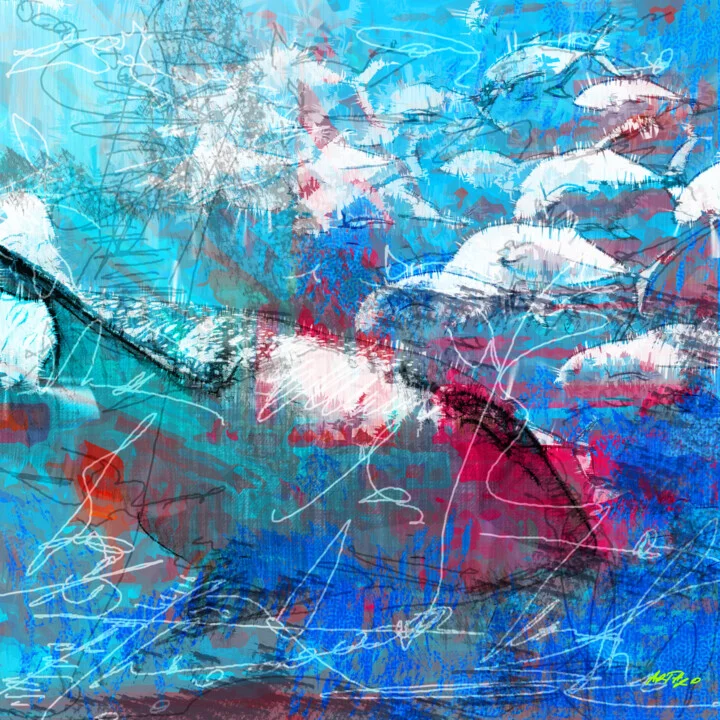 Click to view in high resolution Cerulean Fish Digital Art Print