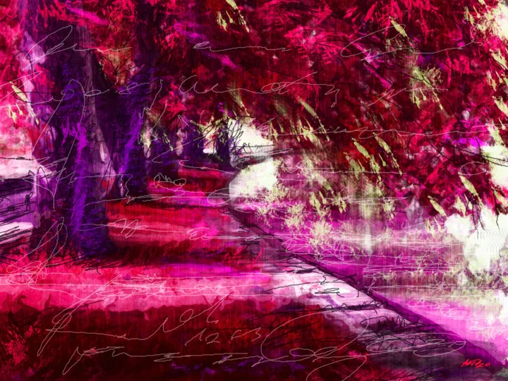 Click to view in high resolution Fuchsia and Purple Autumn Leaves