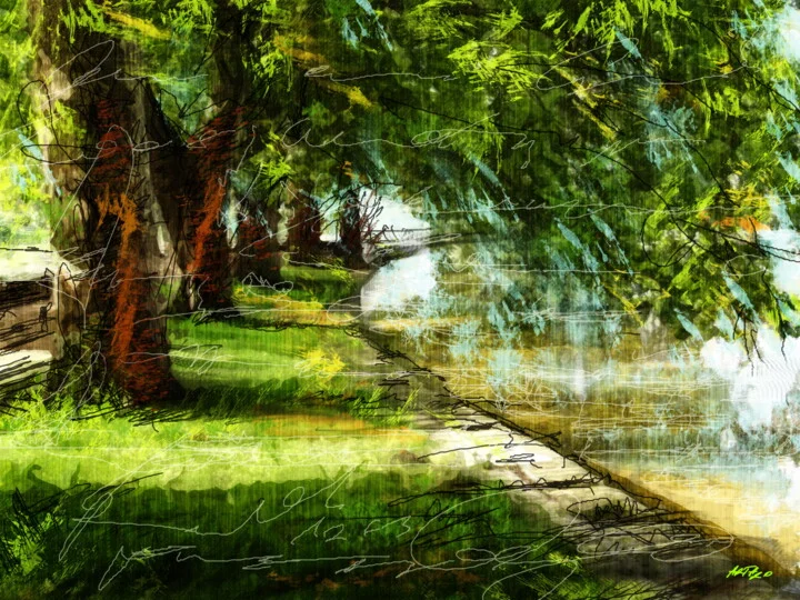 Click to view in high resolution Emerald Green Digital Landscape