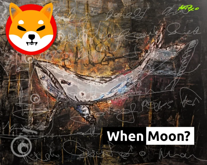 Click to view in high resolution Silver Whale Among Abstract Colors