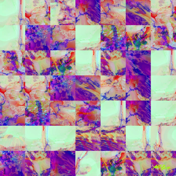 Click to view in high resolution Electric Purple Digital Spider Design