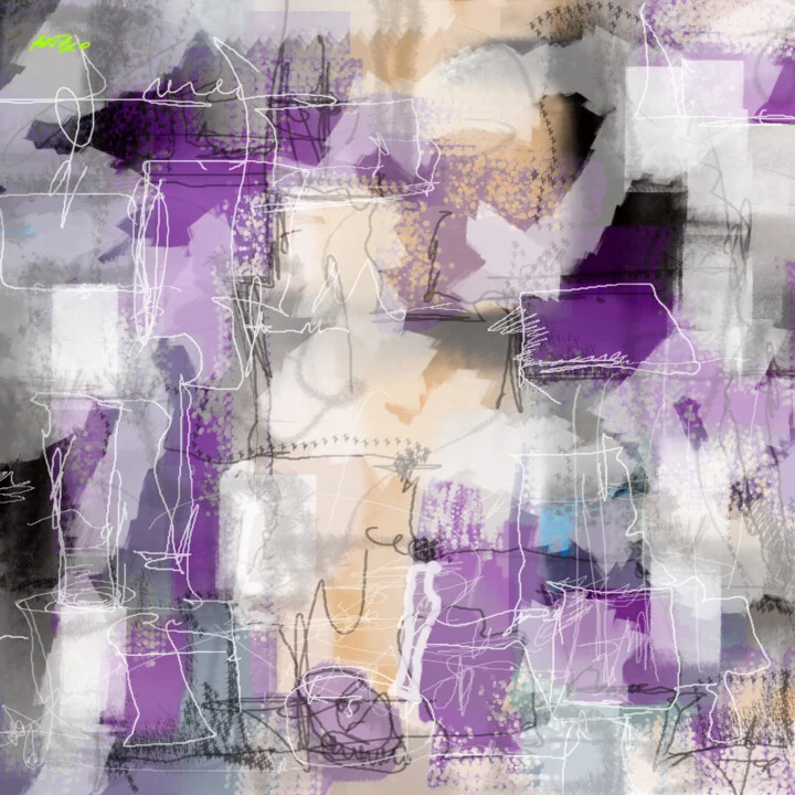 Click to view in high resolution Vibrant Purple Digital Abstract