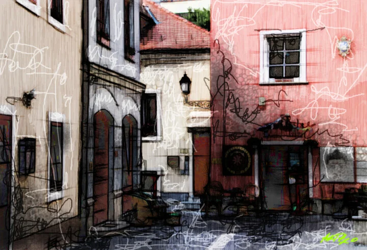Click to view in high resolution Charming Pink Gyor Street Scene