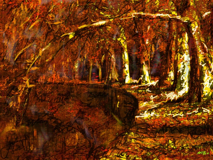Click to view in high resolution Golden and Burnt Orange Autumn Forest