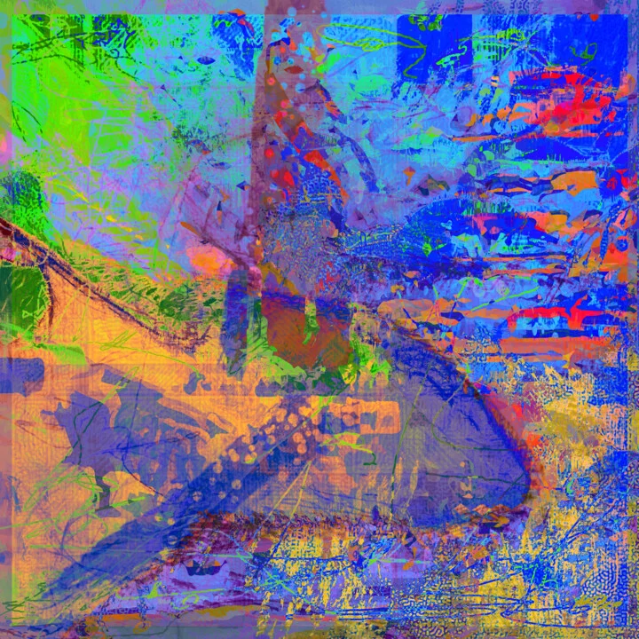 Click to view in high resolution Aqua and Magenta Flowing Shapes