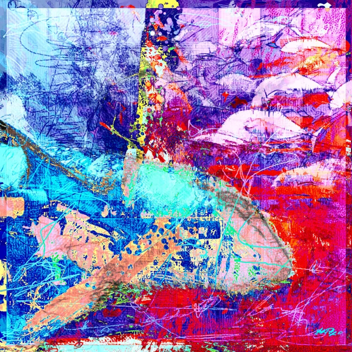 Click to view in high resolution Cerulean and Magenta Shark Design