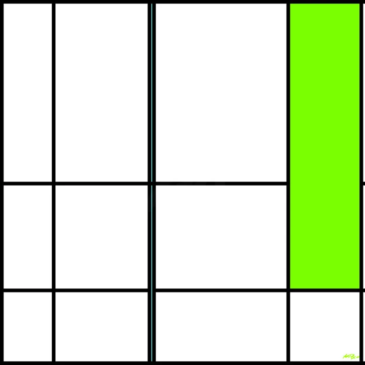 Click to view in high resolution Neon Green Urban Abstract Digital Art