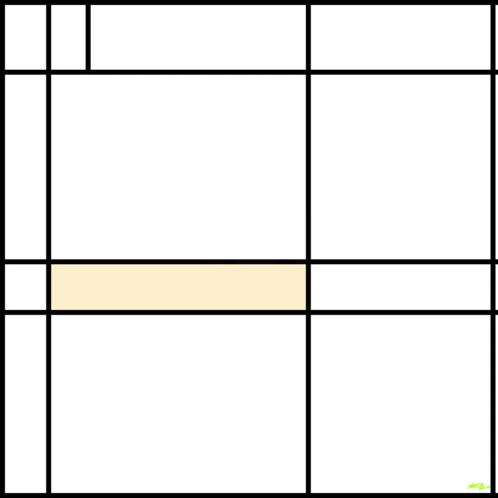 Click to view in high resolution Minimalist Beige Grid on Canvas