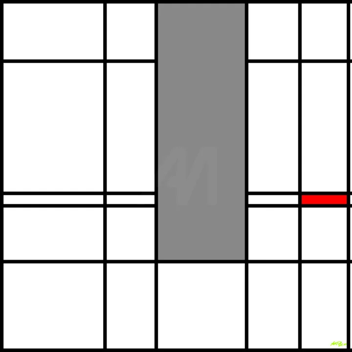 Click to view in high resolution Gray, Black, and Red Geometric Design