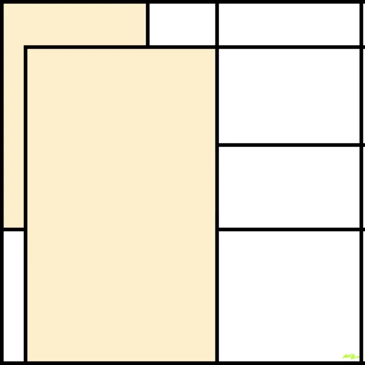 Click to view in high resolution Cream and Black Geometric Digital Art