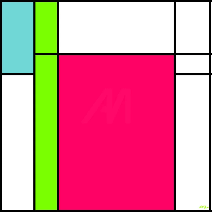 Click to view in high resolution Vibrant Pink and Green Digital Abstract