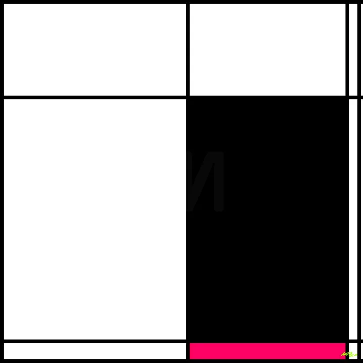 Click to view in high resolution Pink and Black Geometric Digital Art