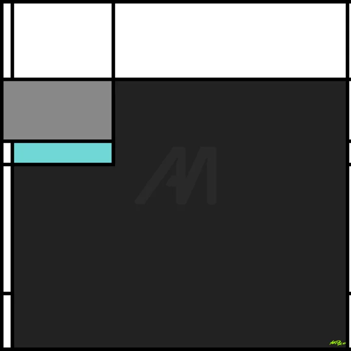 Click to view in high resolution Teal and Gray Geometric Digital Creation